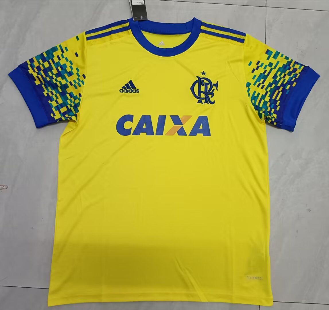 AAA Quality Flamengo 17/18 Away Yellow Soccer Jersey
